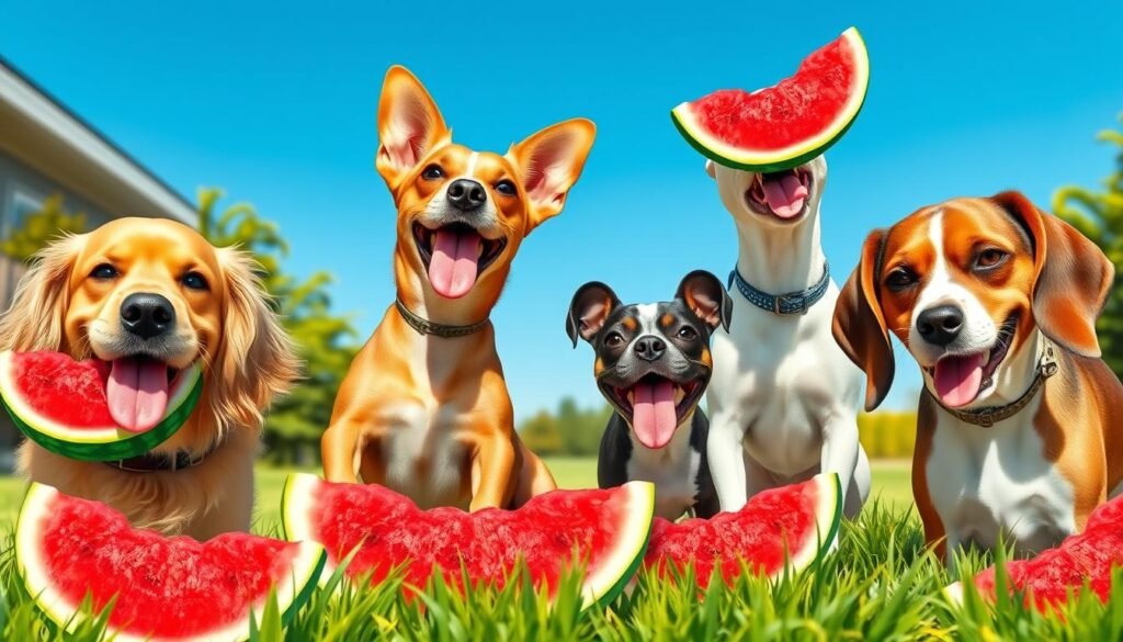 feeding watermelon to different dog breeds