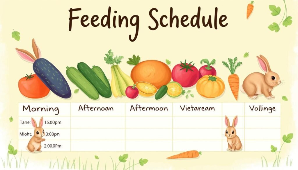 rabbit feeding schedule